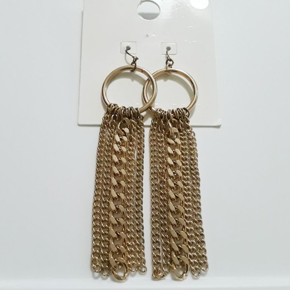 🛒3 for $15 Sale!! Forever 21 Gold Tone Dangle Rope Chain Earrings
